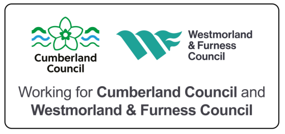 Working for Cumberland Council and Westmorland and Furness Council logo